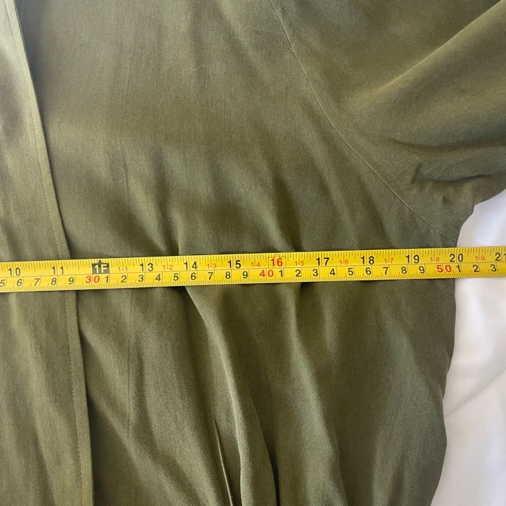 100% Silk CLIO Jacket in Olive Green